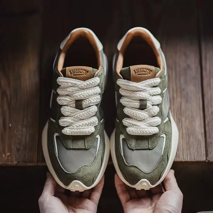 Chaussures de sport décontractées Maden pour hommes printemps automne confort respirantes semelle en caoutchouc bicolore occasions spéciales jogging