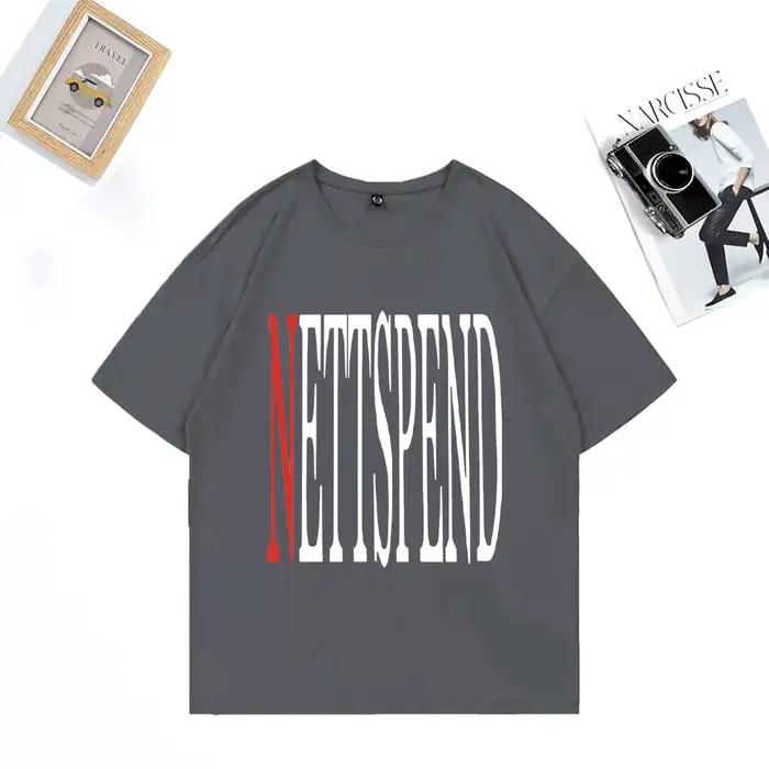 T-shirt unisexuel Nettspend Tour mode décontractée vintage hip hop surdimensionné confortable pour homme et femme quatre saisons occasions spéciales