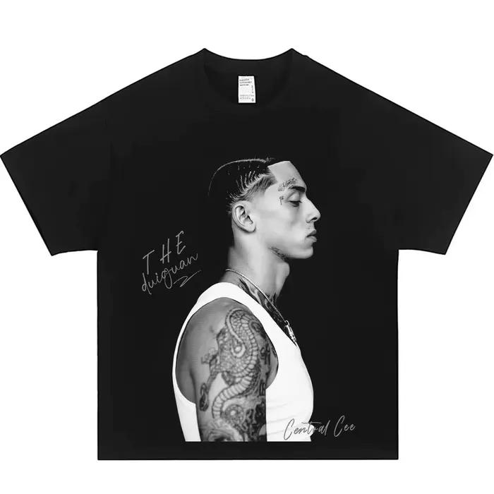 T-shirt graphique Central Cee été 2026 pour homme – Style minimaliste
