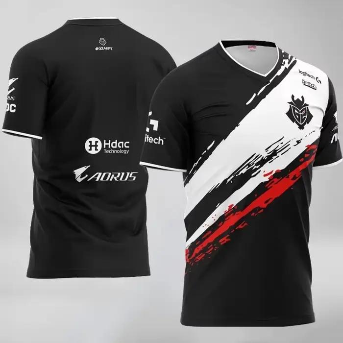Jeu de sports électroniques G2 pour hommes et femmes LOL CSGO3d T-shirt imprimé vêtements respirants à séchage rapide