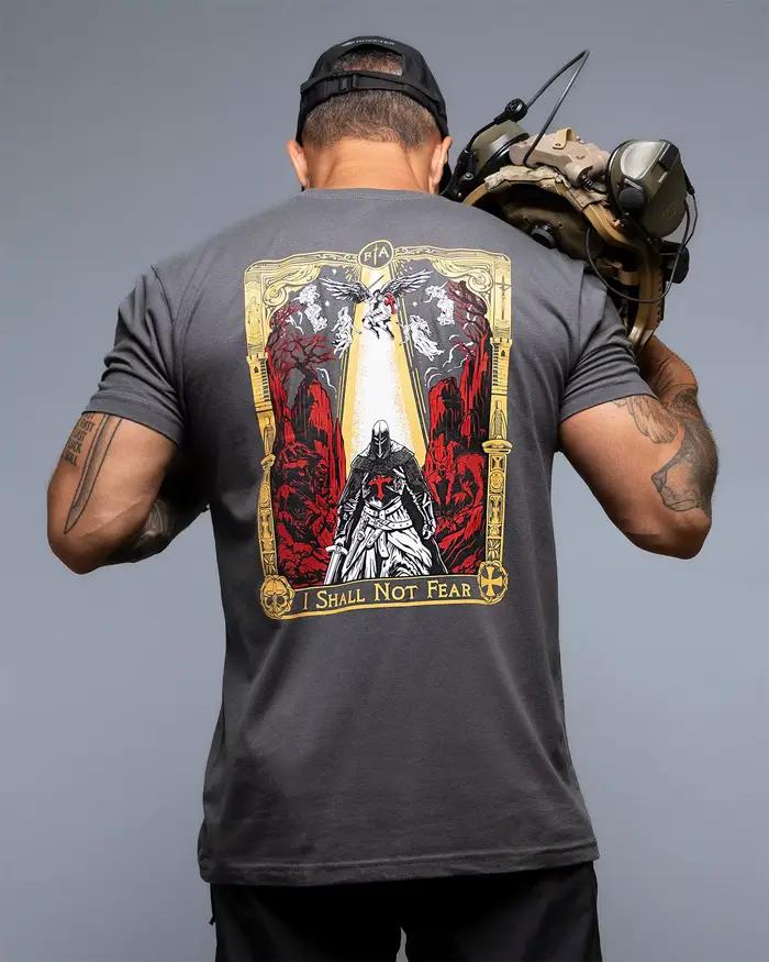 Chemise No Fear – Walk Unafraid Stand Strong – Convient pour les vêtements de sport en pur coton