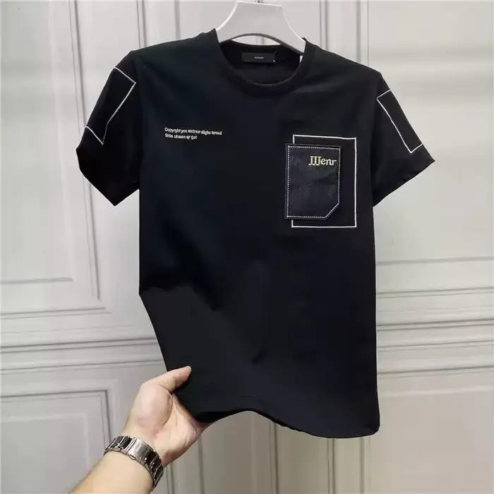 T-shirt Streetwear Chic en Polyester et Coton pour Homme, Design Original, Goths, Grunges, Décontracté, Musique, Bleu Ciel, Occasions Spéciales