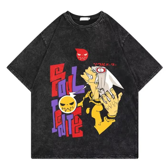 T-shirt délavé vintage Soul Eater