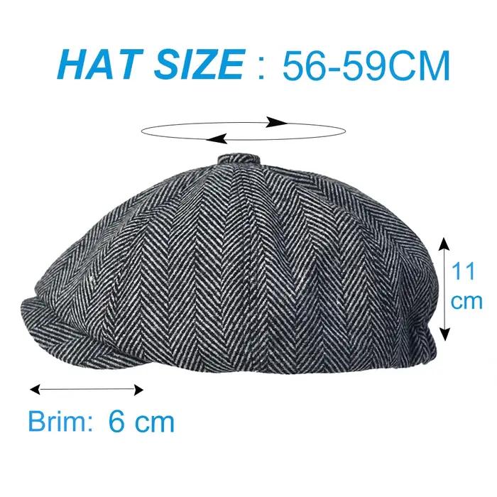 Peaky Blinders chapeau hommes gavroche chapeaux Vintage chevrons octogone casquette femmes bérets Gatsby