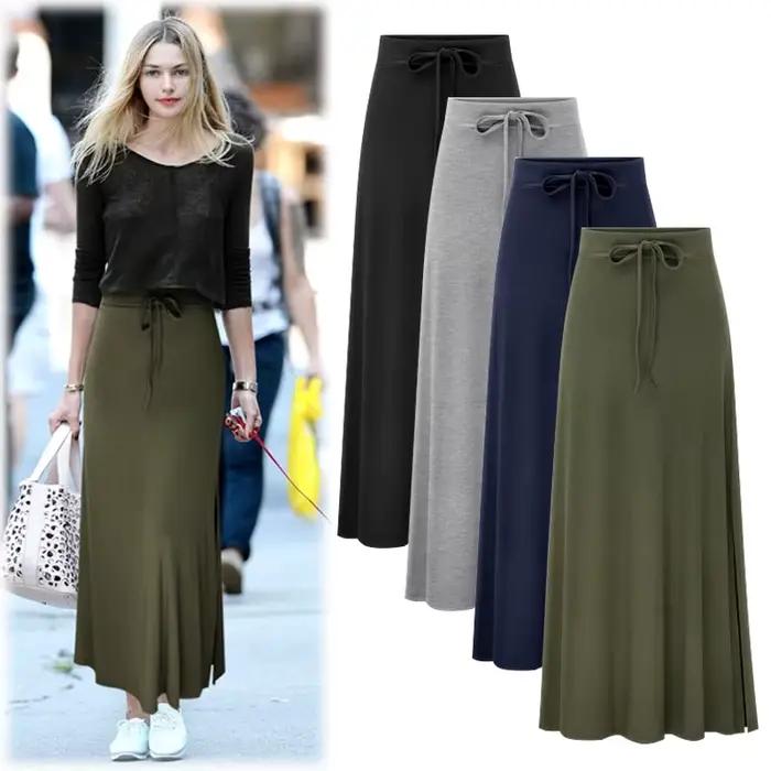 Jupe en tricot tendance grande taille pour femme