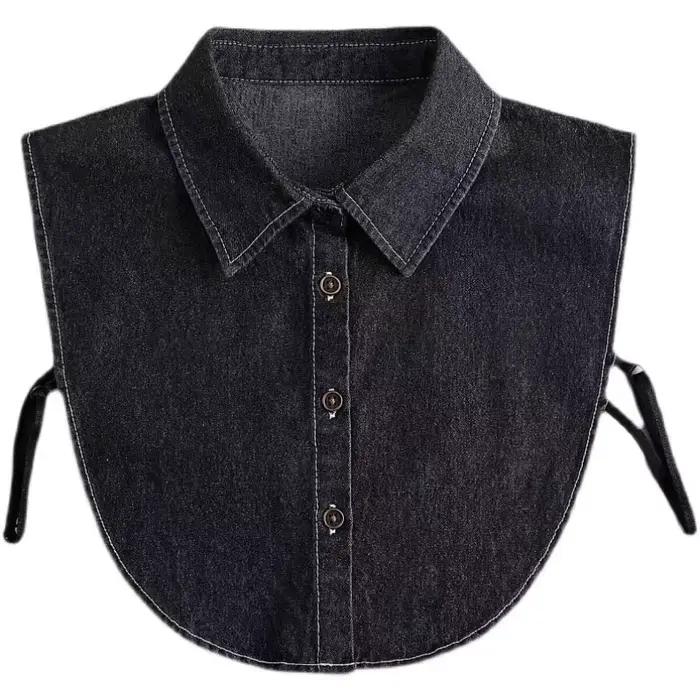 Faux col en Denim pour femmes