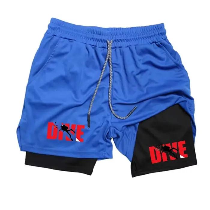 Shorts de course pour hommes 2 en 1