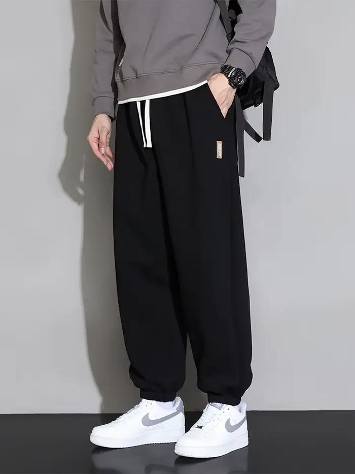 Pantalon de survêtement pour hommes, grande taille 8XL 7XL 6XL, vêtements de sport, taille élastique, Baggy décontracté, noir, gris, jogging en coton, pantalon ample