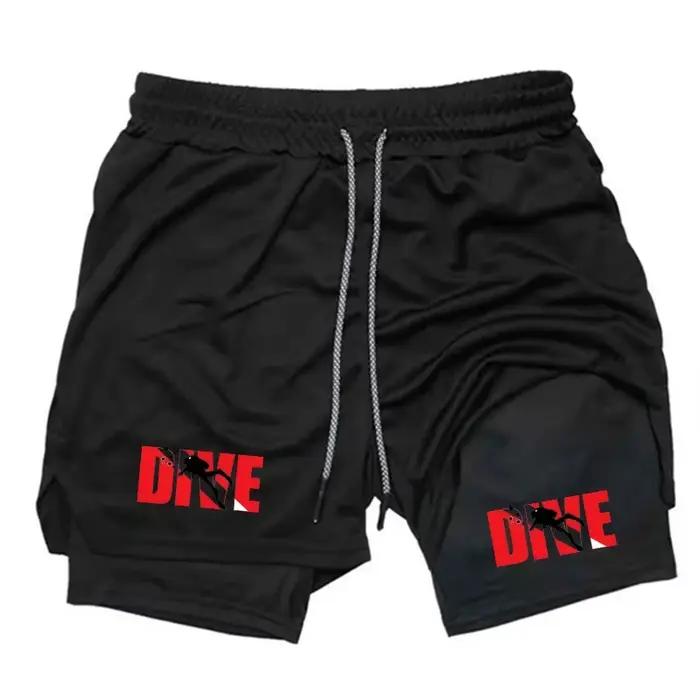 Shorts de course pour hommes 2 en 1