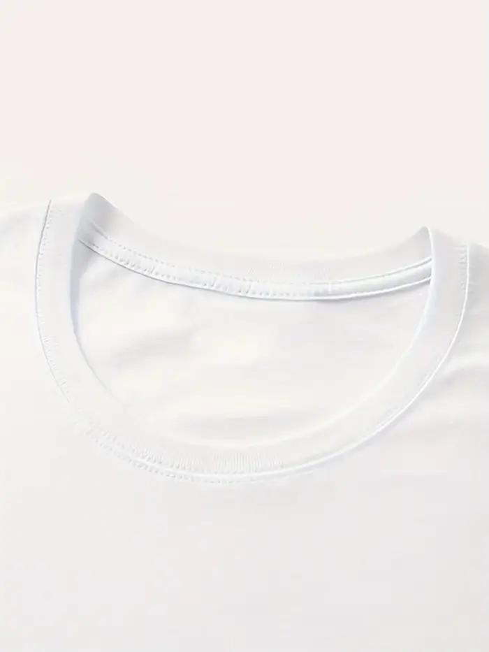 T-shirt à Manches Courtes et Col Ras du Cou pour Femme