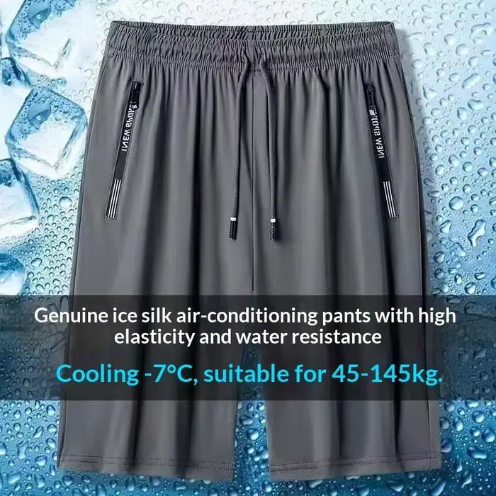 Shorts de jogging d'été en soie glacée à séchage rapide pour hommes