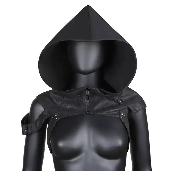 Y Demo Techwear-Sweat à capuche Ninja pour femme, RifibrSALE punk, bretelles zippées, costume de scène, cosplay, fête