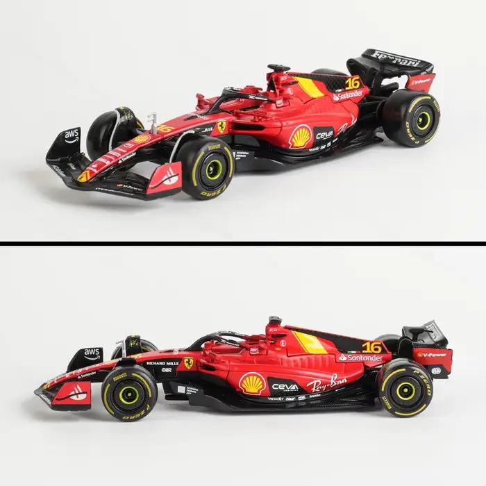 Bburago 1:43 2023 Ferrari SF23 Las Vegas Monza F1 Voiture de course de Formule 1 Modèle réduit en alliage moulé sous pression