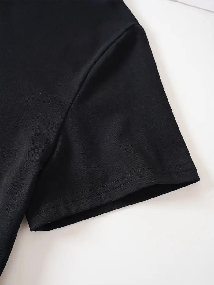 T-shirt imprimé chat et café pour femme