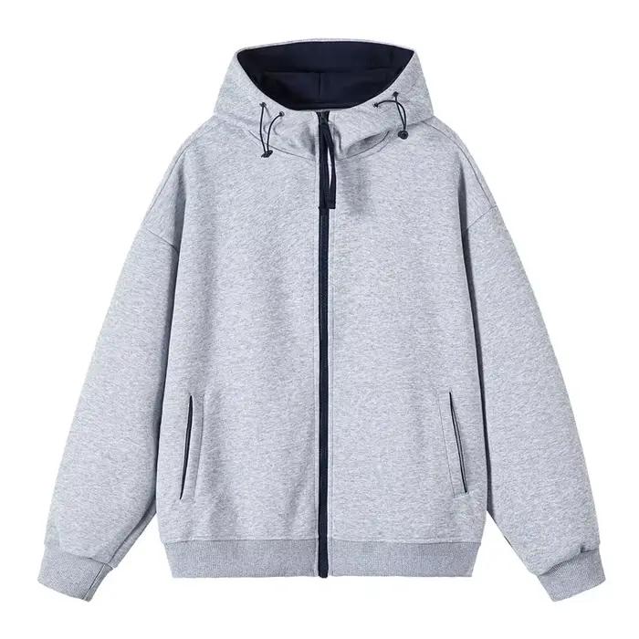 Sweat à capuche FAVOCENT homme coton polyester solide design décontracté pour activités outdoor et quotidiennes