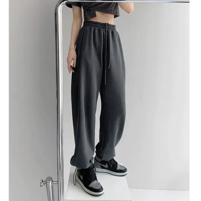 Joggers de survêtement femme style décontracté coton polyester longueur du sol confortable et polyvalent pour détente maison et sorties décontractées