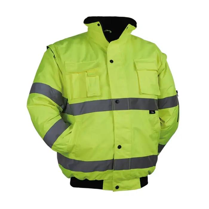 Veste de sécurité jaune haute visibilité pour hommes