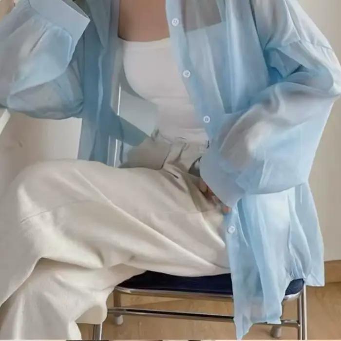 Chemise transparente pour femmes