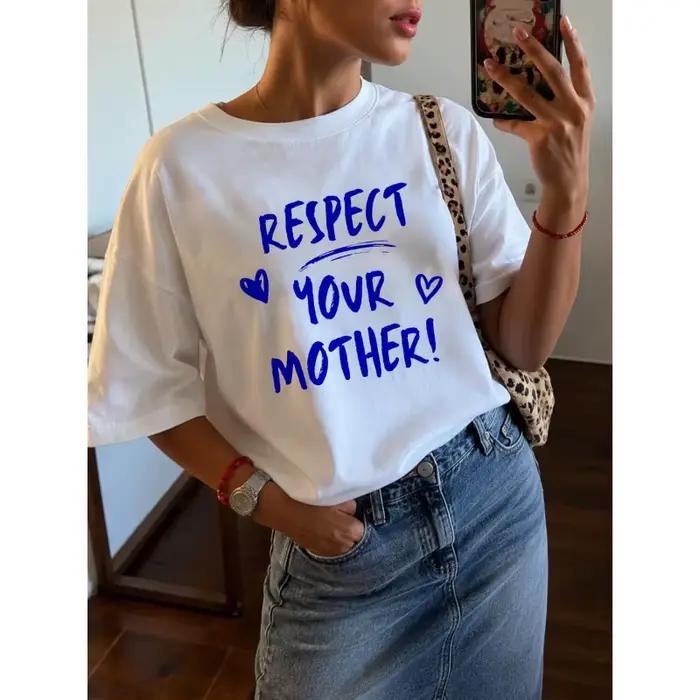 T-shirt graphique inspiré de Harry Styles - Respecte ta mère !