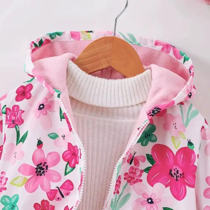 Veste à capuche pour enfants filles, vêtements d'extérieur d'automne/hiver, manteau et veste en velours pour bébés filles de 2 3 4 5 6 7 ans, 2025