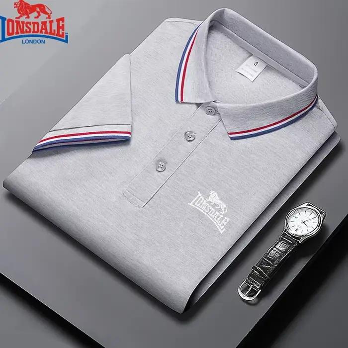 Polo brodé LONSDALE, nouveau polo d'été pour hommes