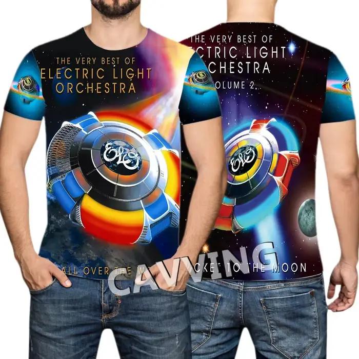 T-Shirt Vintage ELO décontracté impression 3d