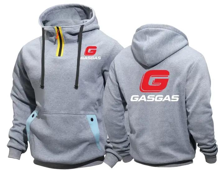 Motorcycles GasGas Logo Semi-Zip poche printemps et automne homme sweat mode pull à capuche mince manteau