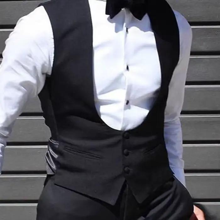 Gilet noir pour homme, pour mariage