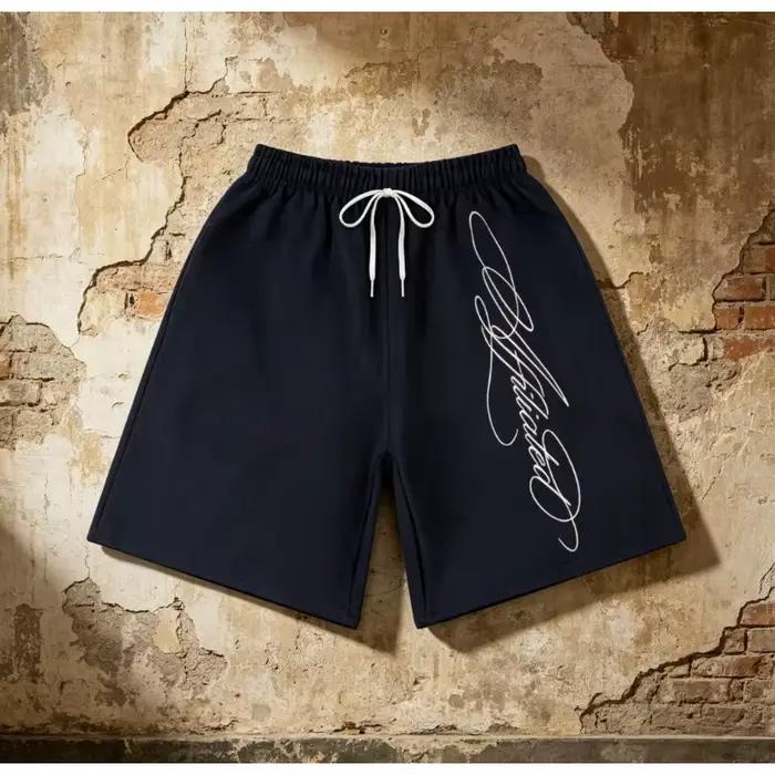 Shorts de sport amples en tricot acrylique taille haute pour hommes et femmes