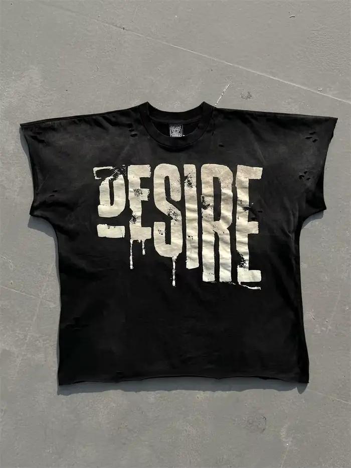 Lavé Saint Punk art édition limitée boîte t-shirt porté à la main gilet T-Shirts hommes femmes haute qualité
