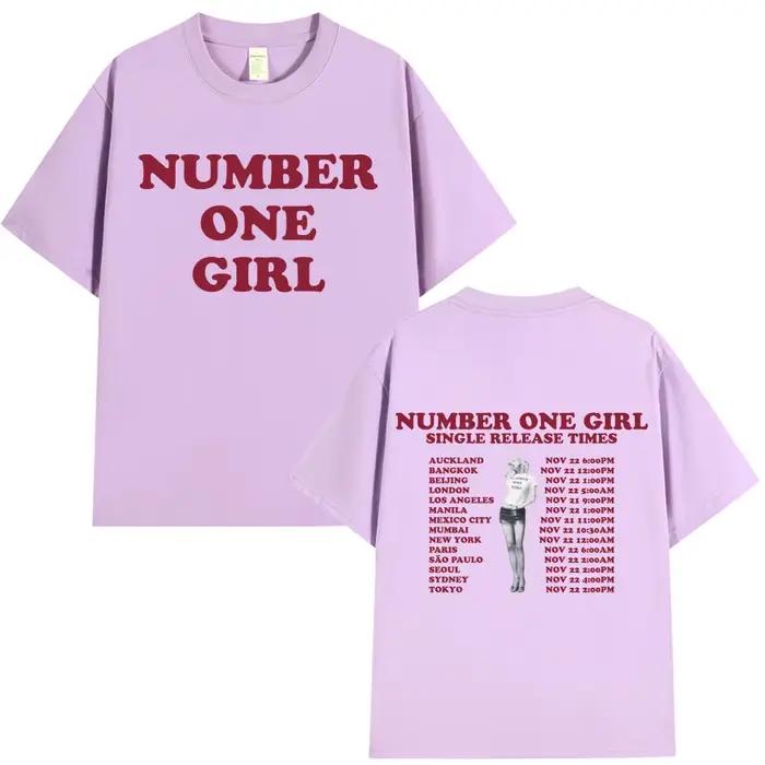 Rosé numéro un fille T-shirt hommes femmes vêtements Harajuku