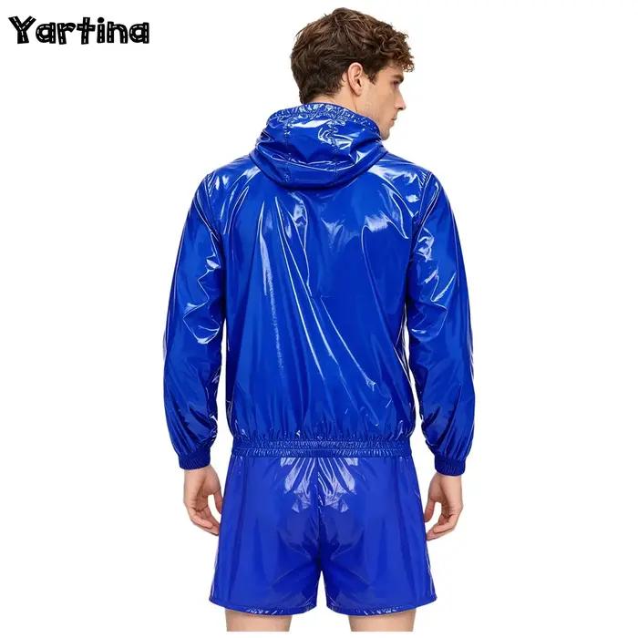 Ensemble de survêtement imperméable à capuche pour homme