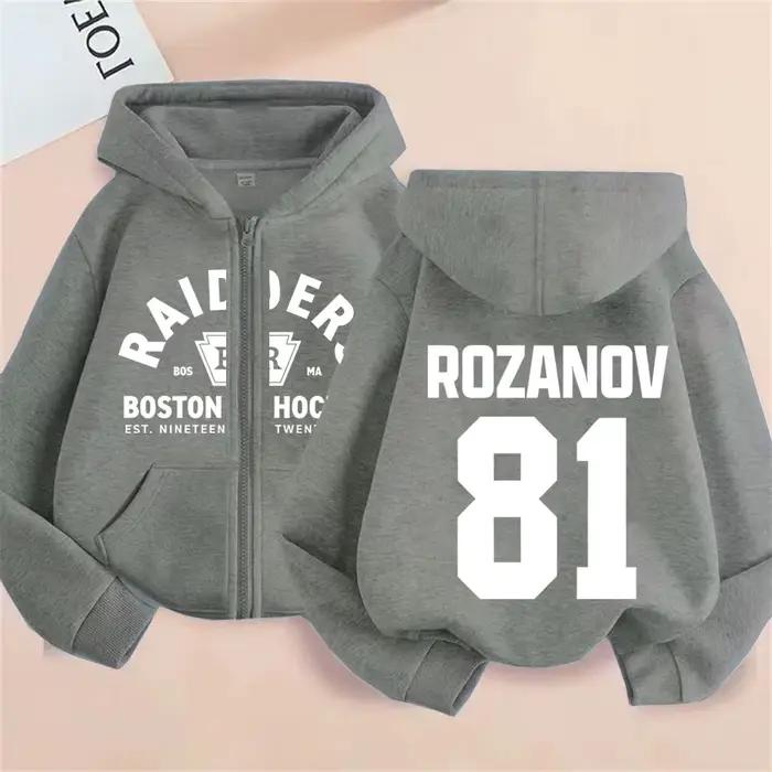 Renalade chauffée LIya Rozanov 81 Boston Raiders sweat à capuche avec fermeture éclair hommes femmes décontracté
