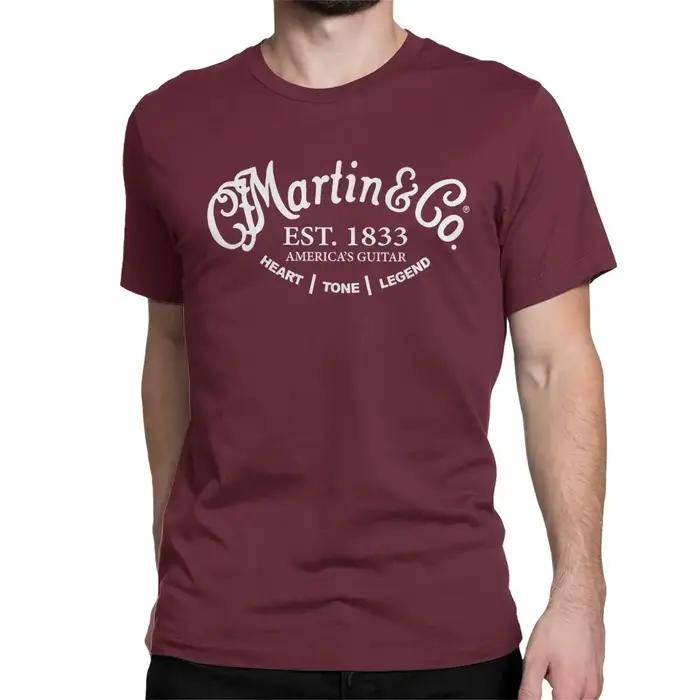 2025 offre spéciale nouveau Martin & Co guitare lettre noir t-shirt pour hommes été décontracté ample à manches courtes