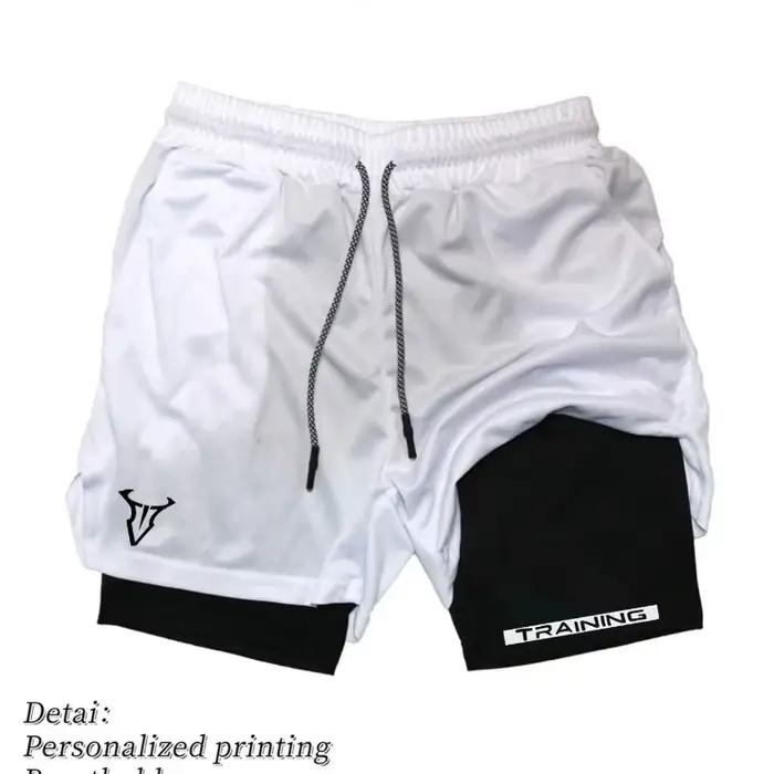 Shorts de course pour hommes 2 en 1