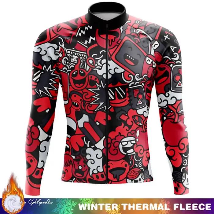 Vêtements de vélo hiver thermique polaire cyclisme Maillot Triathlon hommes homme