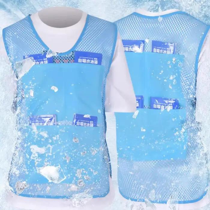 Gilet de refroidissement léger et respirant avec poches pour le travail en climat chaud, la construction, la circulation, l'entrepôt et le cyclisme