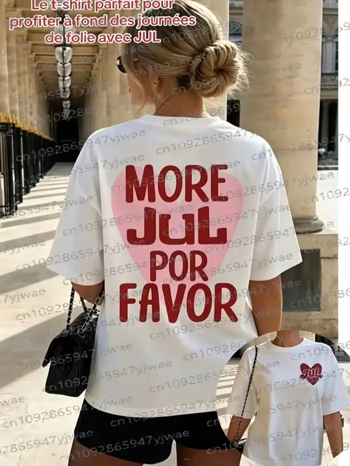 T-shirt imprimé tendance Rapper Jul pour hommes et femmes