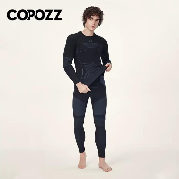 COPOZZ hommes femmes Ski sous-vêtement thermique ensembles Sport séchage rapide survêtement Fitness entraînement