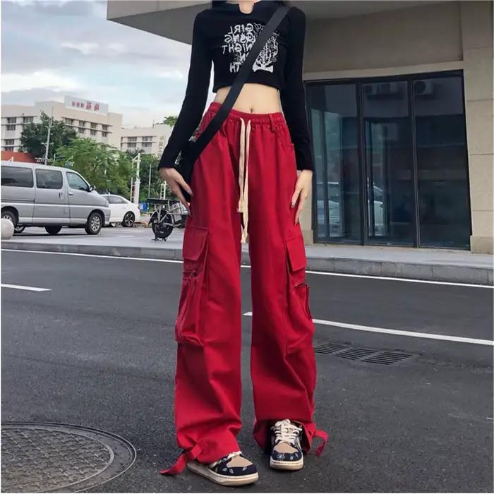 Pantalon Cargo rouge pour femmes