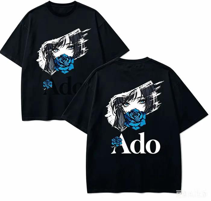 T-shirt Ado Anime Lover en coton Harajuku