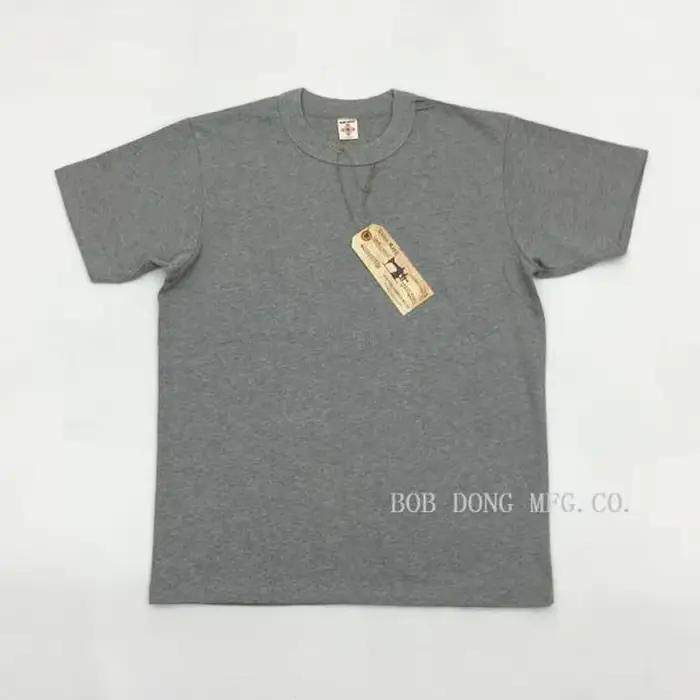BOB DONG 300gr T-shirts de base été coton lourd T-shirts unis pour hommes