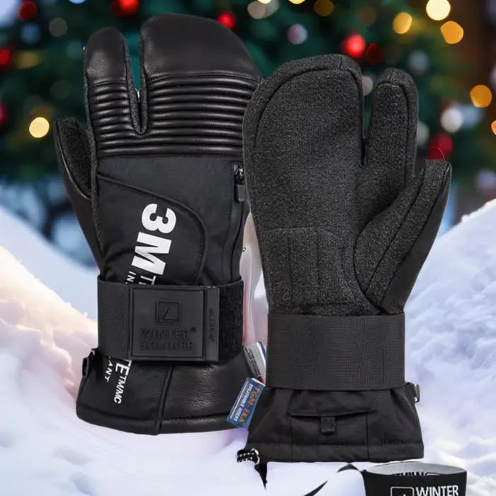Gants de ski et de snowboard imperméables professionnels pour homme