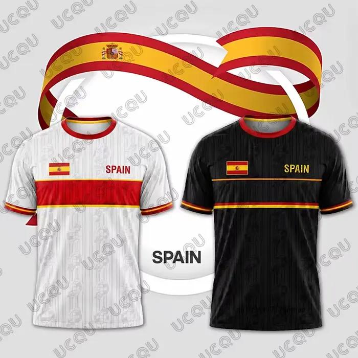 Nouveau Maillot de Football 2026 Imprimé Drapeau Espagnol pour Hommes et Femmes