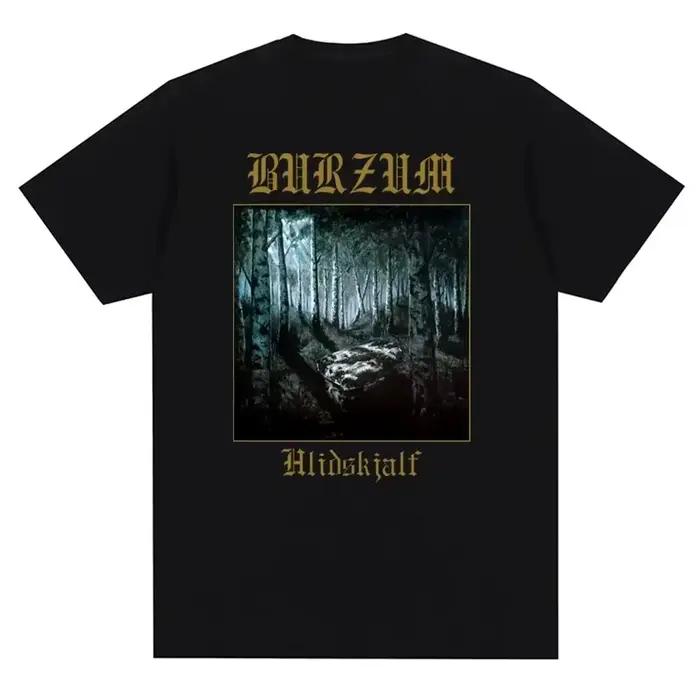 T-shirt vintage en métal avec impression de couverture d'album Burzums