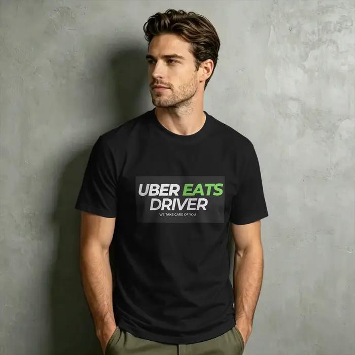 T-shirt pour hommes U-Uber Eats Driver, t-shirt génial à manches courtes et col rond, vêtements classiques en pur coton