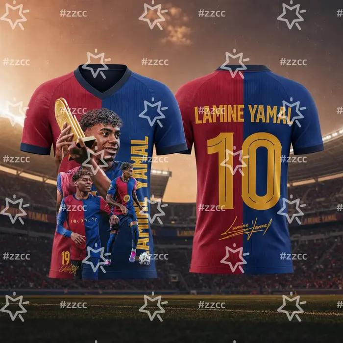 Maillot de football 2026 Lamine Yamal édition commémorative fan N°10, T-shirt de sport d'été pour homme, vêtements pour enfant, tee-shirt Y2K femme ﻿