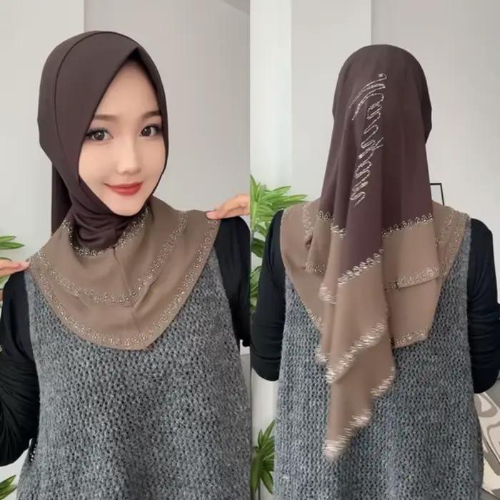 Nouveau Vêtements musulmans dame arabe Hijabi tête dubaï châles