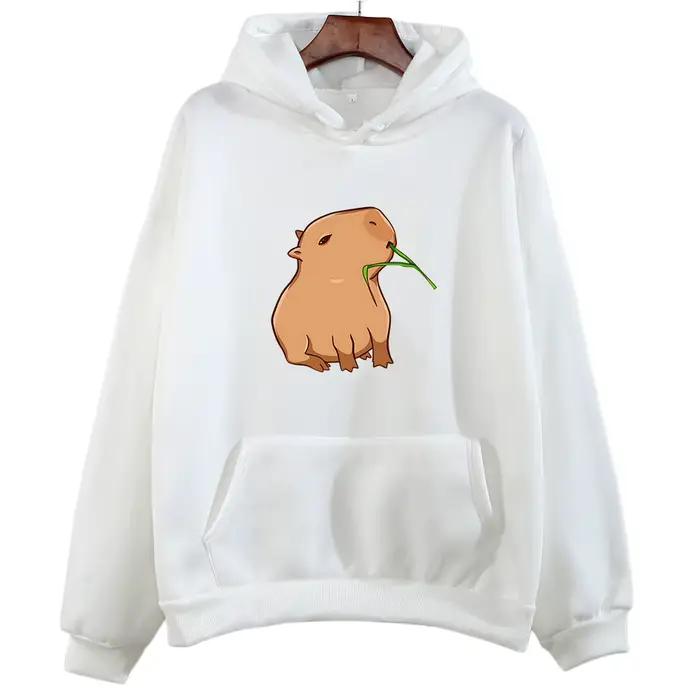 Sweat à capuche unisexe Capybara imprimé Kawaii pour hommes et femmes, mode automne et hiver, occasion shopping et détente