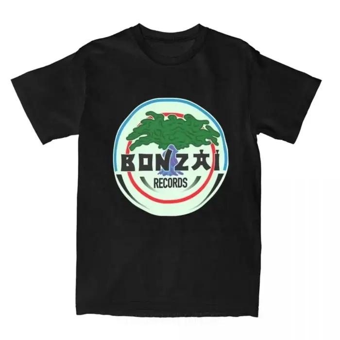 Bonzai Records T-shirt en coton pour hommes et femmes